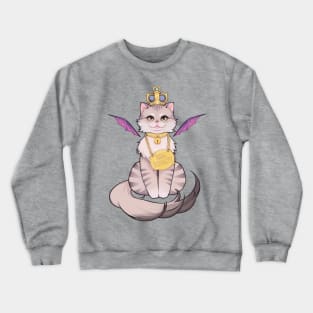 Cute Kitty Cat Royalty Crewneck Sweatshirt